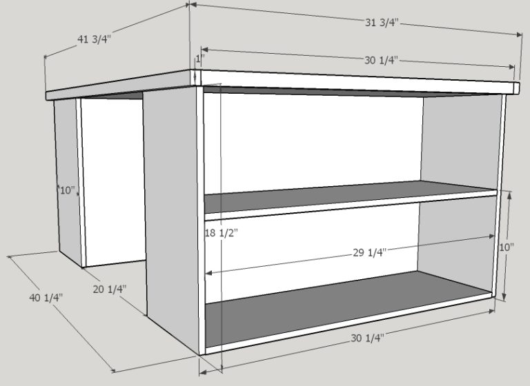 Plan for Lego Table with shelves