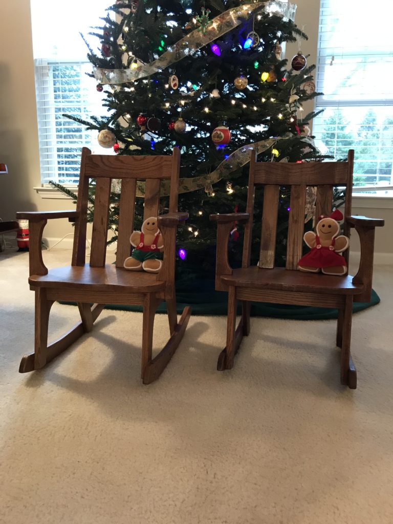 Child Size Oak Rocking Chairs