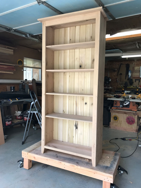 Unfinished Oak bookcase