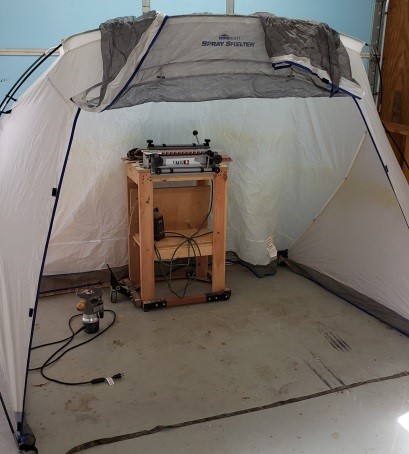 HomeRight large spray shelter - used to contain dust