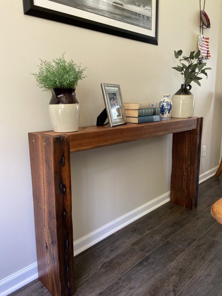 Beam console table